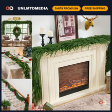 2Pcs 6FT Norfolk Pine Christmas Garland - Realistic Greenery Holiday Decor