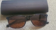 Near Mint Prodesign denmark Polarized Brown Sunglasses W/case 56-16-145