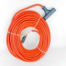 100 ft 12 Gauge Orange SJTW Extension Cord with Triple Outlet - Made in USA