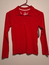 New with Tags Wonder Nation Girls School Uniform Long Sleeve Polo Shirt - Size L
