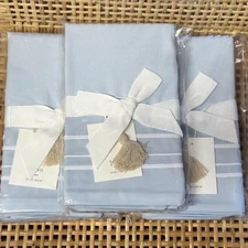 NEW Serena & Lily Soho Sateen Euro Pillow Sham-Sky Blue/White