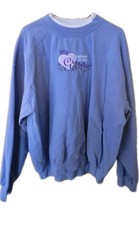 Vtg Morning Sun Grandma Sweatshirt XL Lavender Embroidered Heart Grandkids 90s