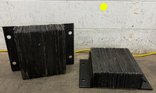 14"W x 10"H X 4 1/2"D HORIZONTAL LAMINATED RUBBER DOCK BUMPER LOT OF 2