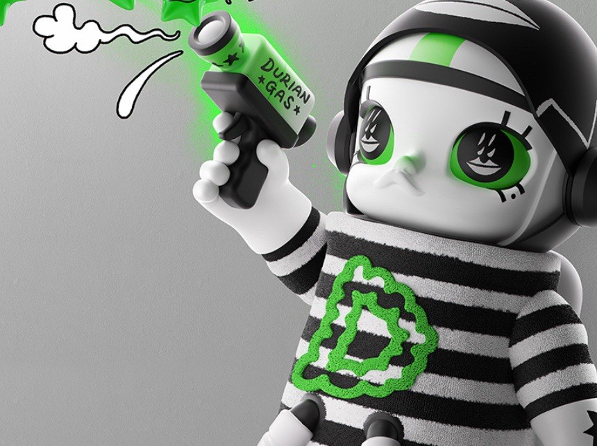 HOT POP MART Mega Space Molly 400% Lala Company Durian Man