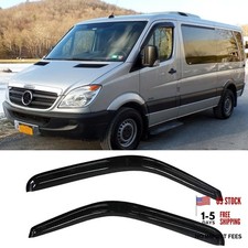 Side Window Visor Wind Vent Deflector Dark Smoke Tint 2006-2018 benz Sprinter