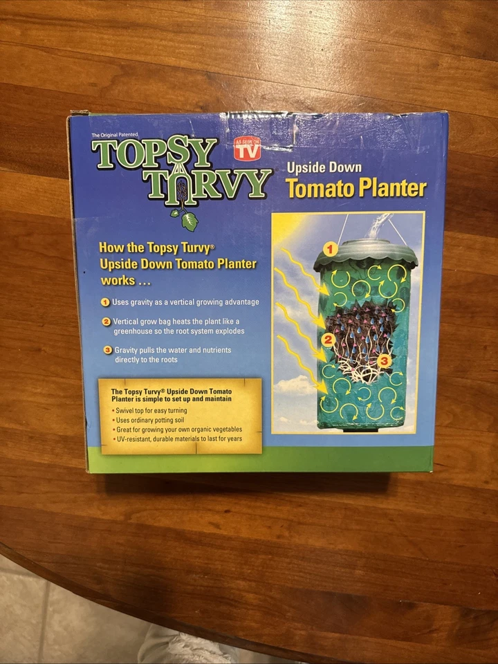 Maceta de tomate Topsy Turvy boca abajo colgante como se ve en la televisión. Foto 3 de 4