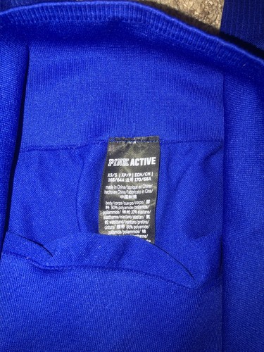 Blue Ribbed Accent Stretch Victorias Secret PINK Active Legging Sz XS/S - Picture 6 of 6