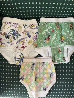 Three Pairs New/Old Stock 5O’s Children’s Souvenir Nightwear Novelty Print