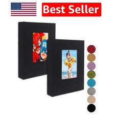 2-Pack Linen Photo Album 4x6 - Clear Pages Personalization Option