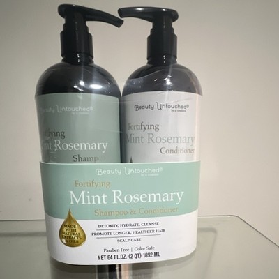 Beauty Untouched Mint Rosemary Shampoo & Conditioner Paraben-Free 64 fl oz