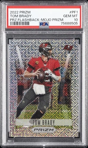 2022 PANINI PRIZM PRIZM FLASHBACK MOJO PRIZM #PF1 TOM BRADY 7/25 PSA 10