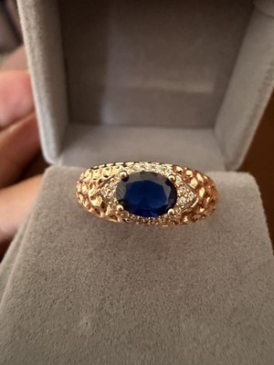 585 RG Rotgold plattiert Walzgold Ring UK Größe Q USA Größe 8 Durchmesser 18 mm