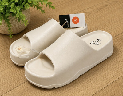 Art Class Girls White Slide Sandals Slip On Open Toe Solid Size 3