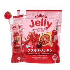 Mikeo Jelly Red C Zinc Asta Q10 Vitamin C 1000mg Astaxanthin 6mg 30 Sachets