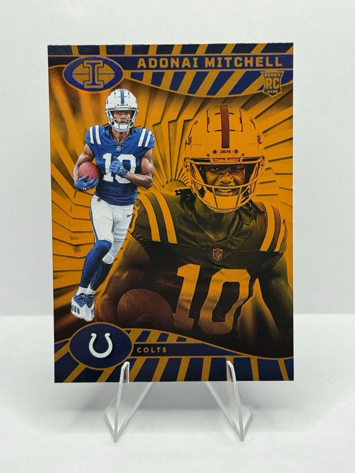 2024 Panini Illusions #36 Adonai Mitchell Orange Trophy Collection