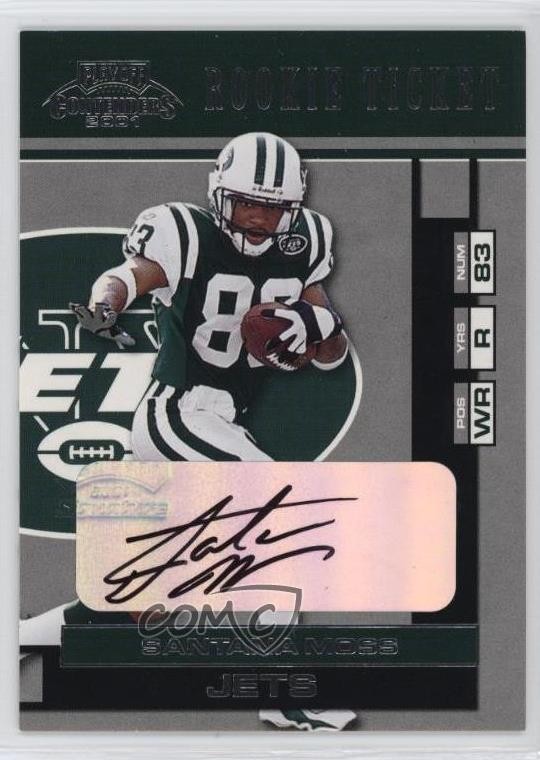 2001 Playoff Contenders Rookie Ticket Santana Moss #175 Rookie Auto RC 1q7
