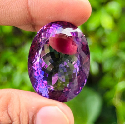 100 Ct+ Certified Natural Seylon Brazilian Purple Oval Cut Topaz Loose Gemstone