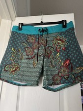 prAna Board Shorts Men  s Large Floral Swim Trunks
