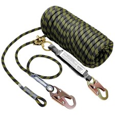 Vertical Lifeline Assembly 50FT, Polyester Rope Harness Safety with Two Grab ...