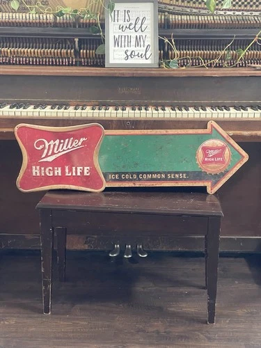 Vintage Miller High Life Metal Tin Sign 36x11 Man Cave