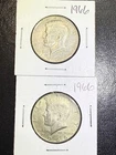 (2 Coins) 1966 Kennedy Half Dollars 40% Silver