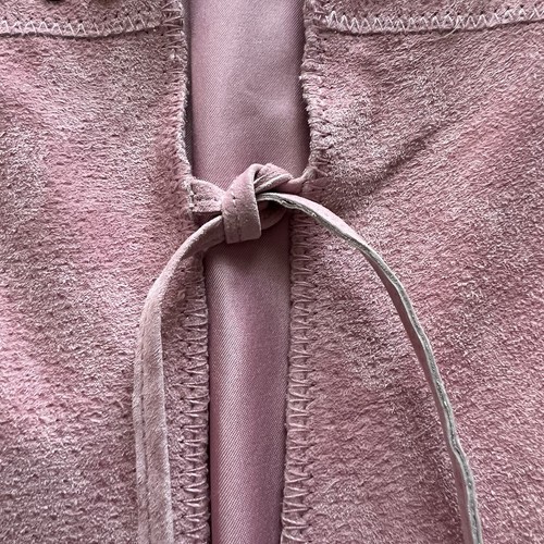 Chi By Falchi Damen Wildleder Nieten Boho Leder Western Hippie PINK Jacke XS - Bild 13 von 20