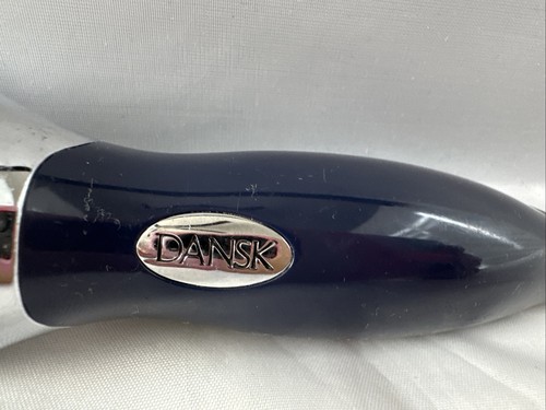 Paletta gelato vintage Dansk argento lucido manico navy pesante - Foto 2 di 6