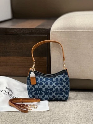 Coach Blue Signature Handbag for sale - eBay