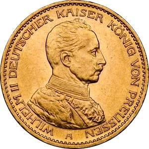NobleSpirit GOLD 1913A Germany 20M Prussia Jubilee Bust NGC MS62
