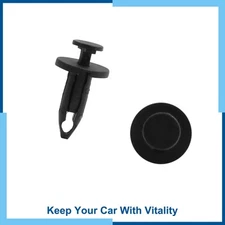 Pack(200) 7mm Hole Dia Car Plastic Rivet Push Pin Trim Fastener  Clip Black