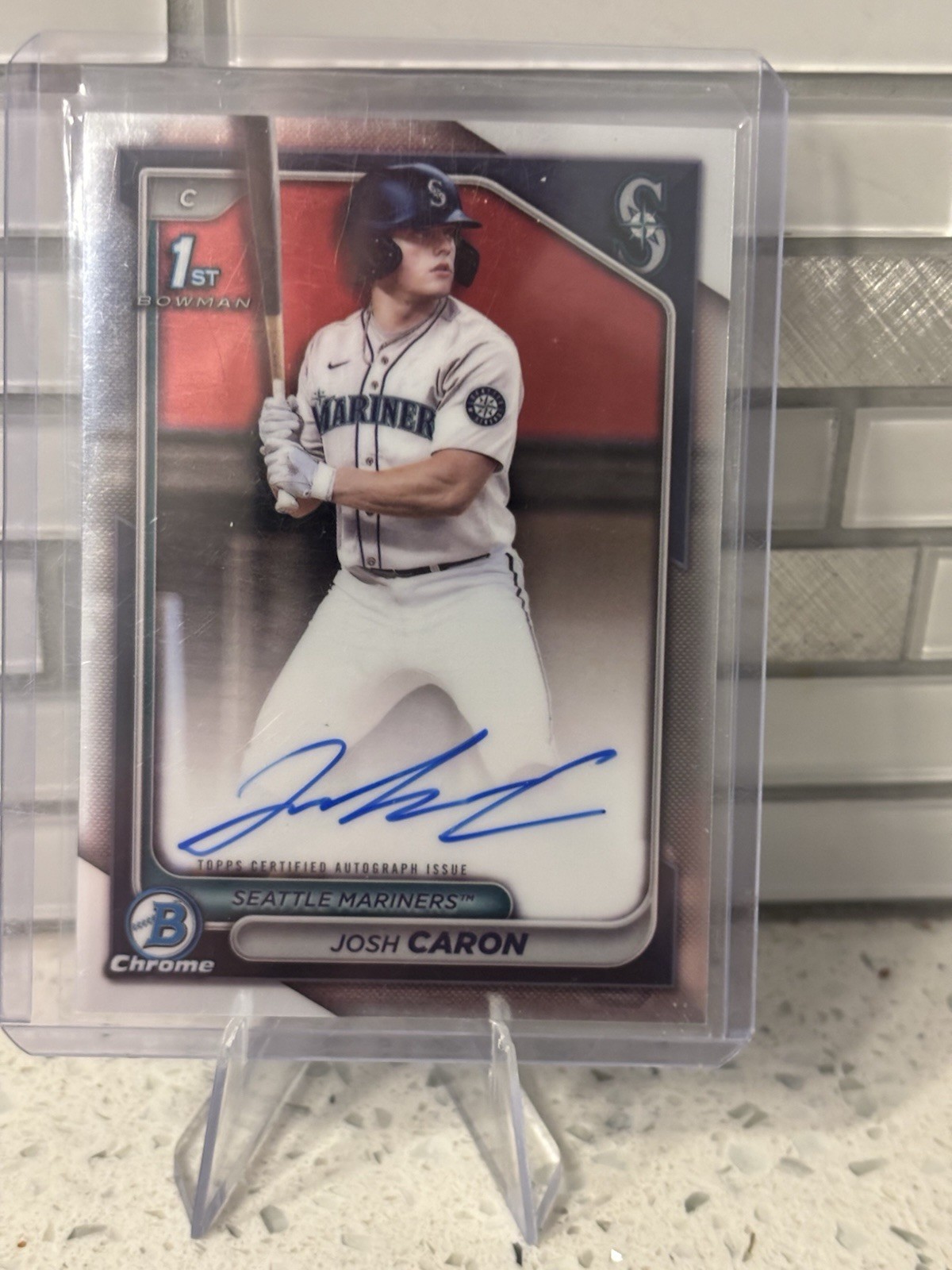 2024 Bowman Draft - Chrome Prospect Autographs Josh Caron #CPA-JCA (AU, RC)