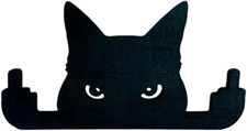 Charming Black Cat Decor - Door Frame Decor, Cat Wall Art, Black Cat Figurine...