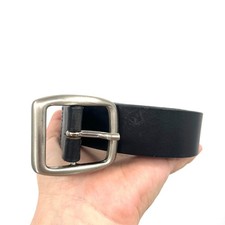 Vintage Banana Republic genunie leather black belt made in Italy 34 preppy