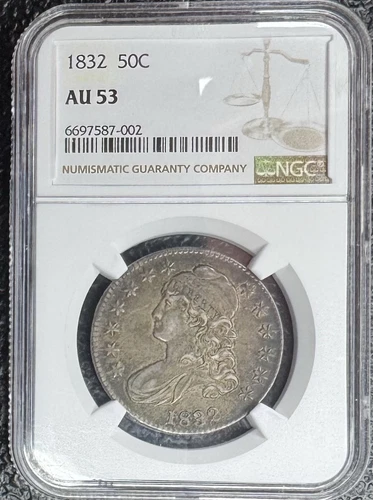 1832 Capped Bust Half Dollar 50¢ NGC AU53 ☆AMAZING COIN IN HAND☆
