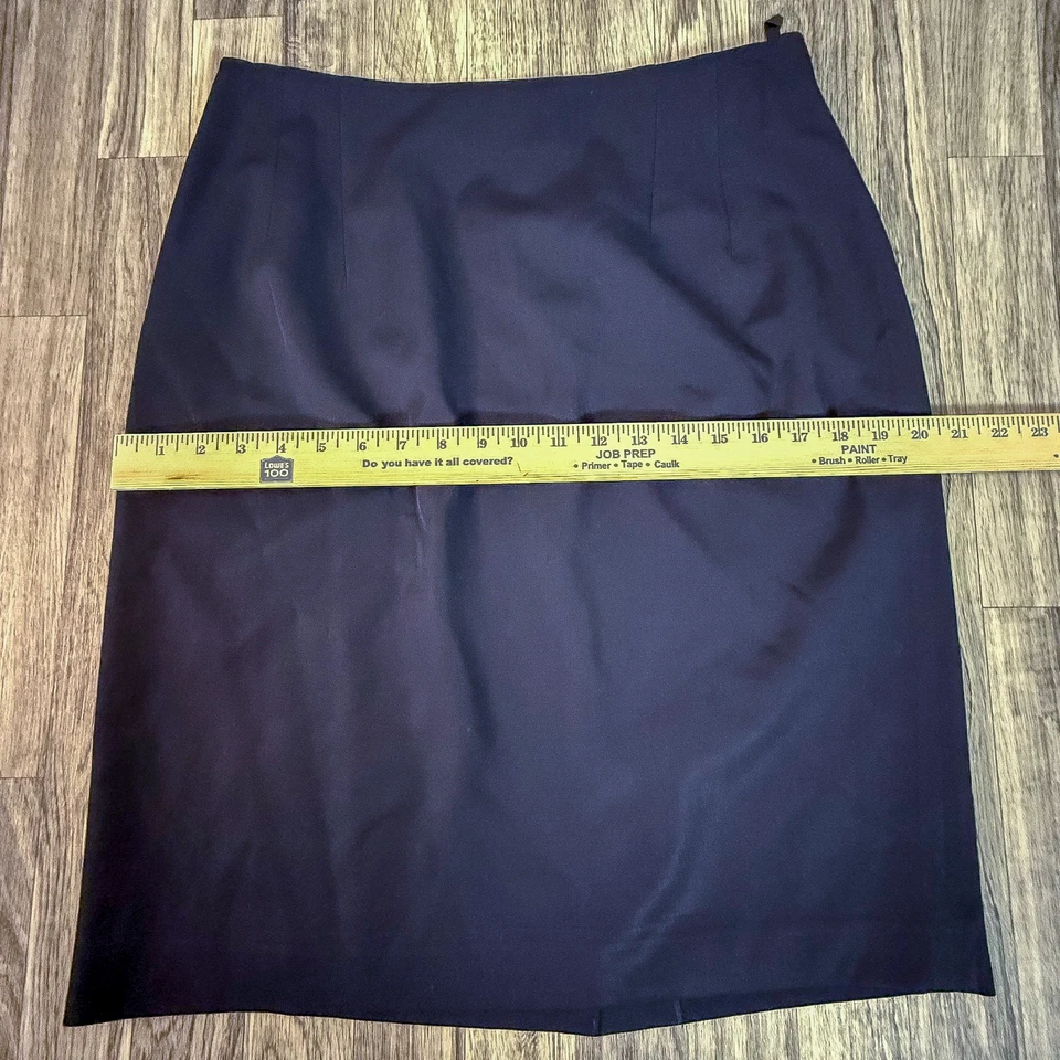 Falda lápiz Classiques Entier 100 % lana negra talla 14 hecha en Japón carrera Foto 4 de 4