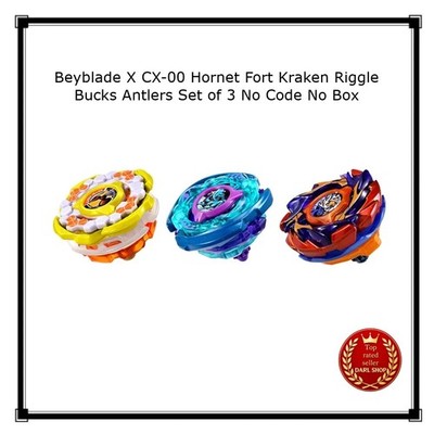 Beyblade X CX-00 Hornet Fort Kraken Riggle Bucks Geweih 3er Set ohne Code...