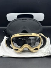 Oakley A Frame Goggle Ballistic Military Terrain Tan W/Clear Lenses