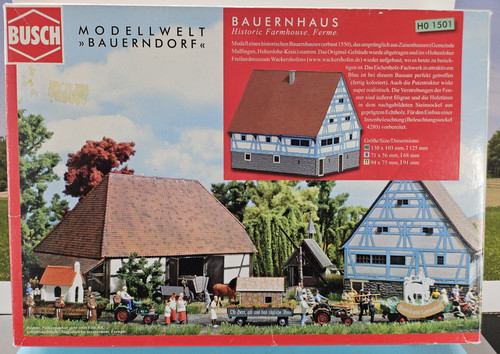 Nuevo kit modelo cortado por láser a escala BUSCH HO - "Casa de campo histórica pueblo" #HO 1501 | Condition: New