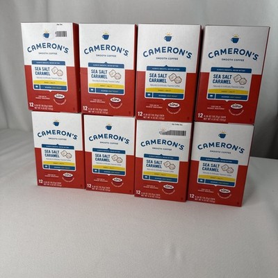 8 Pack (96 Pods) Cameron s Smooth Coffee Sea Salt Caramel For Keurig BB 5/26