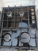NEW AEG HGX64200SB 60cm 4 Burner Black Gas Hob Cast Iron Tested