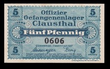 i-010495 Germany 5 Pfennig 1917. POW Camp Clausthal  UNC