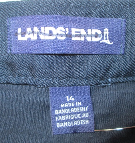 LANDS END Navy School Uniform Pleated Top of Knee Skort Girls 14 *NEW* - Picture 5 of 5