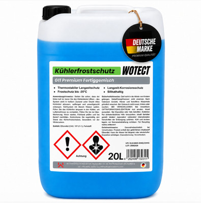 Kühlerfrostschutz G11 Fertiggemisch Kühlmittel Antifreeze -35°C 5L 10L 15L 20L