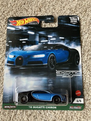 Hot Wheels Exotic Envy  16 Bugatti Chiron Blue X Black
