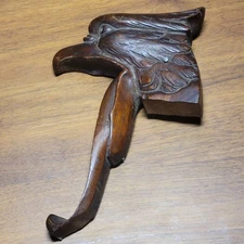 Antique Architectural Salvage Griffin Eagle Head Master Wood Carving French 