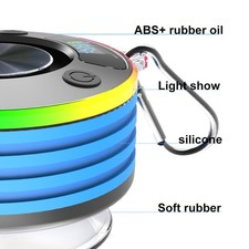 FM Radio Compatible Waterproof Shower Speaker with Long Playtime Battery