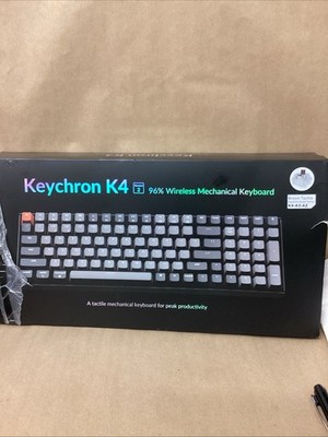 Keychron K4 96% Layout 100 Keys Wireless Bluetooth 5.1/Wired USB Mechanical Ga..