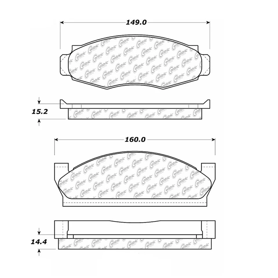 Juego de pastillas de freno de disco delanteras rotor de freno de disco para 1979-1980 AMC AMX Foto 3 de 4