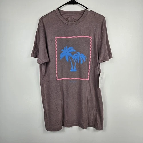Kinetix Casual Short Sleeve Palm Tree Shirt Pima Cotton Mens Medium NWT - product listing photo