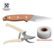 Straight-cut grafting knife+pruning shears+3PCS 3CM grafting film Cost-effective